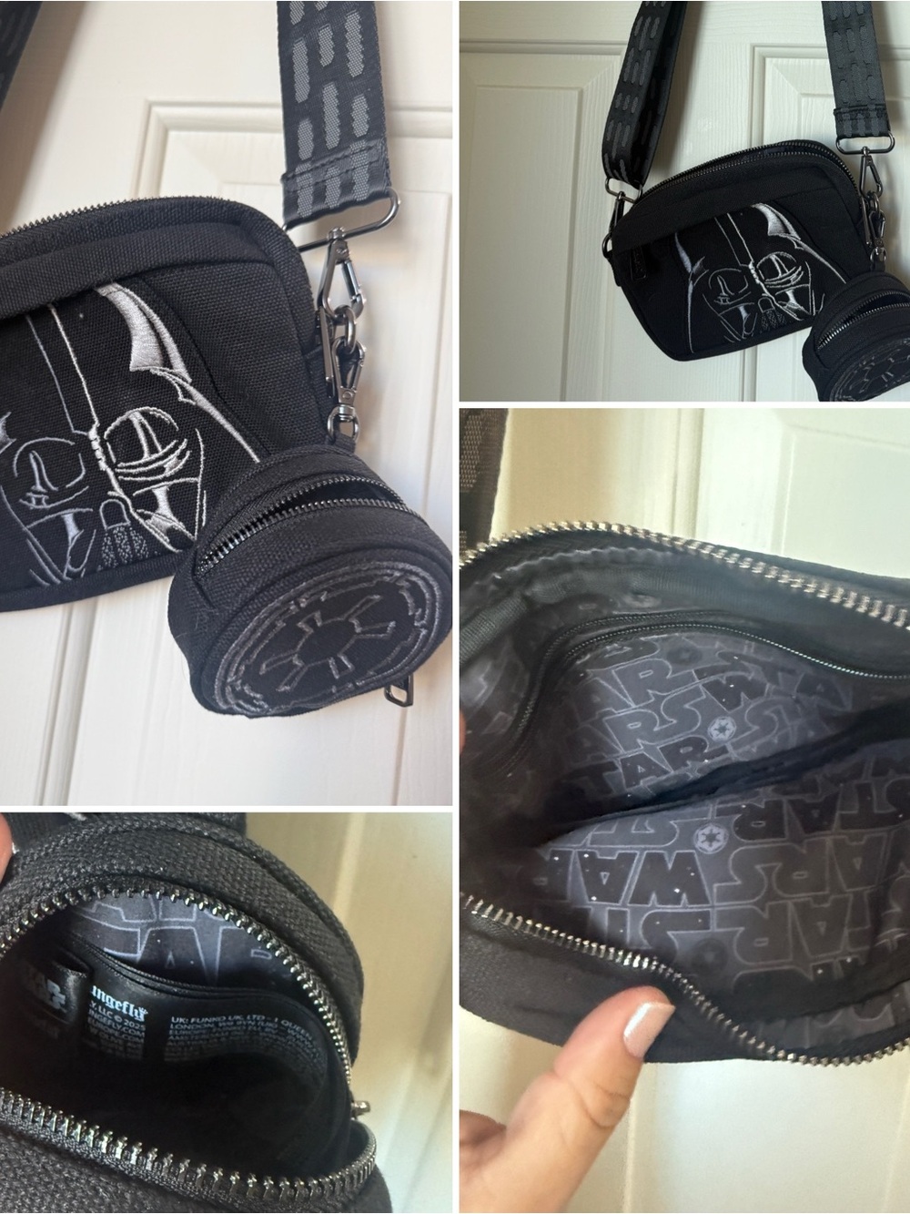 Loungefly Star Wars Darth Vader Black Crossbody Bag with Coin Pouch